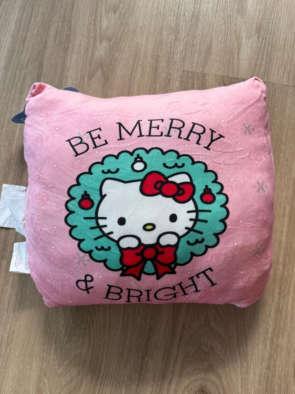 Hello Kitty Christmas Wreath Pillow